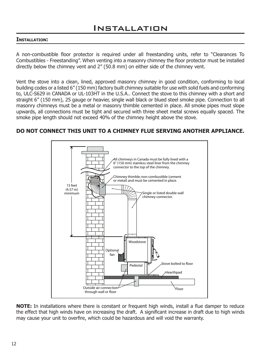 Installation | Enviro 2100 Freestanding User Manual | Page 12 / 22