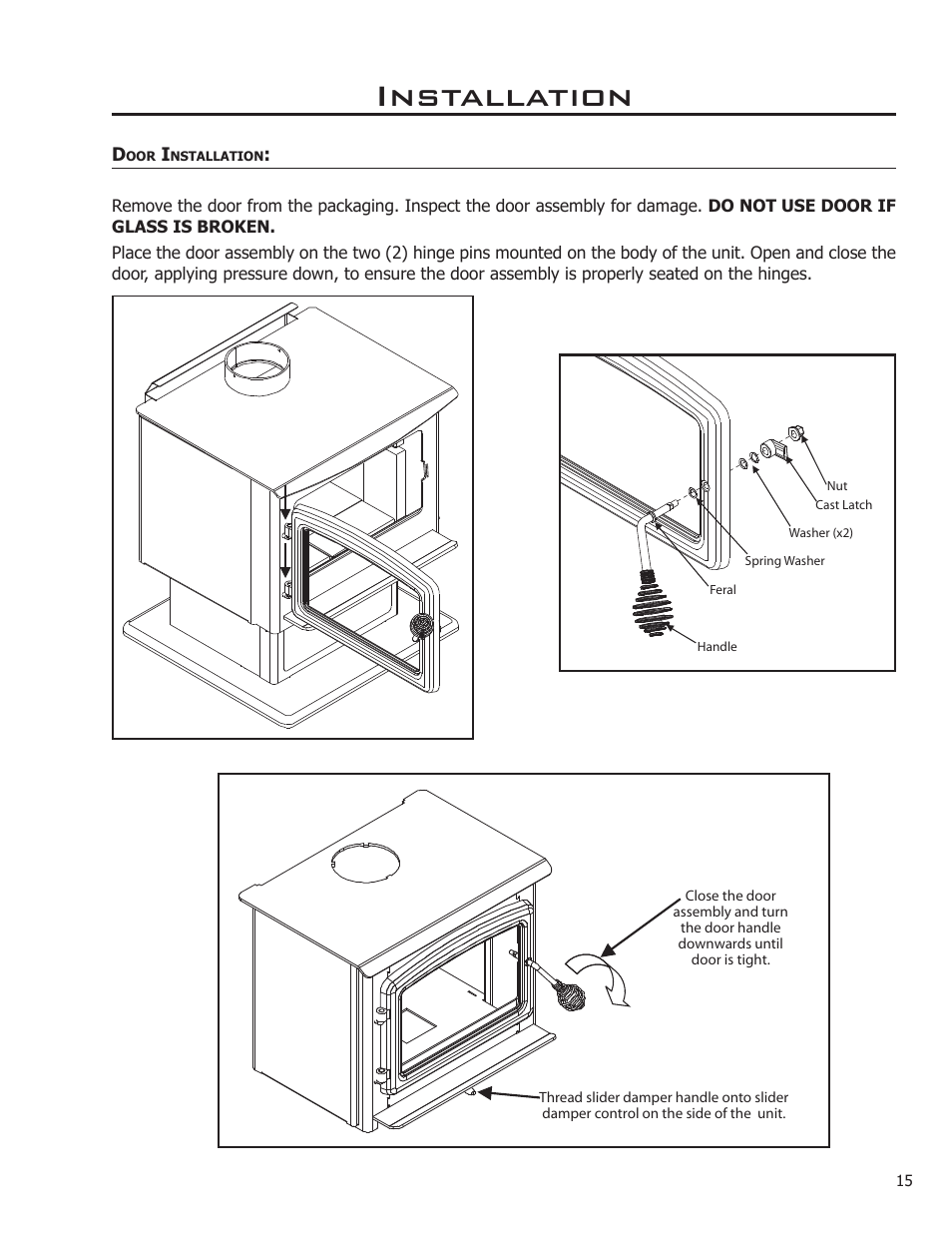 Installation | Enviro 2100 Freestanding User Manual | Page 15 / 22