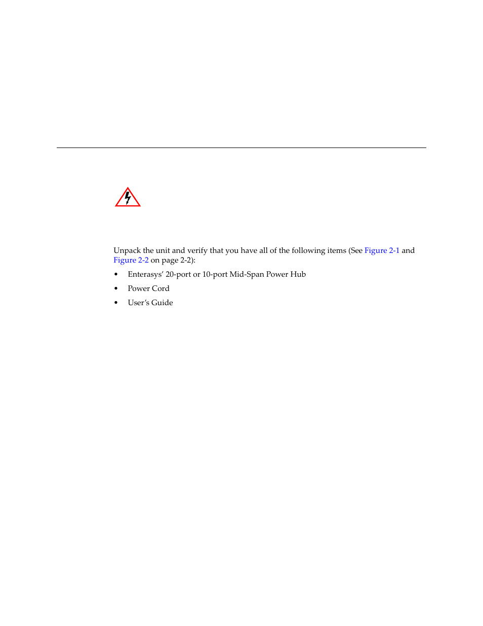 Installation and connection, Verifying the kit, Chapter 2: installation and connection | Verifying the kit -1 | Enterasys Networks BL-89620ENT User Manual | Page 15 / 28