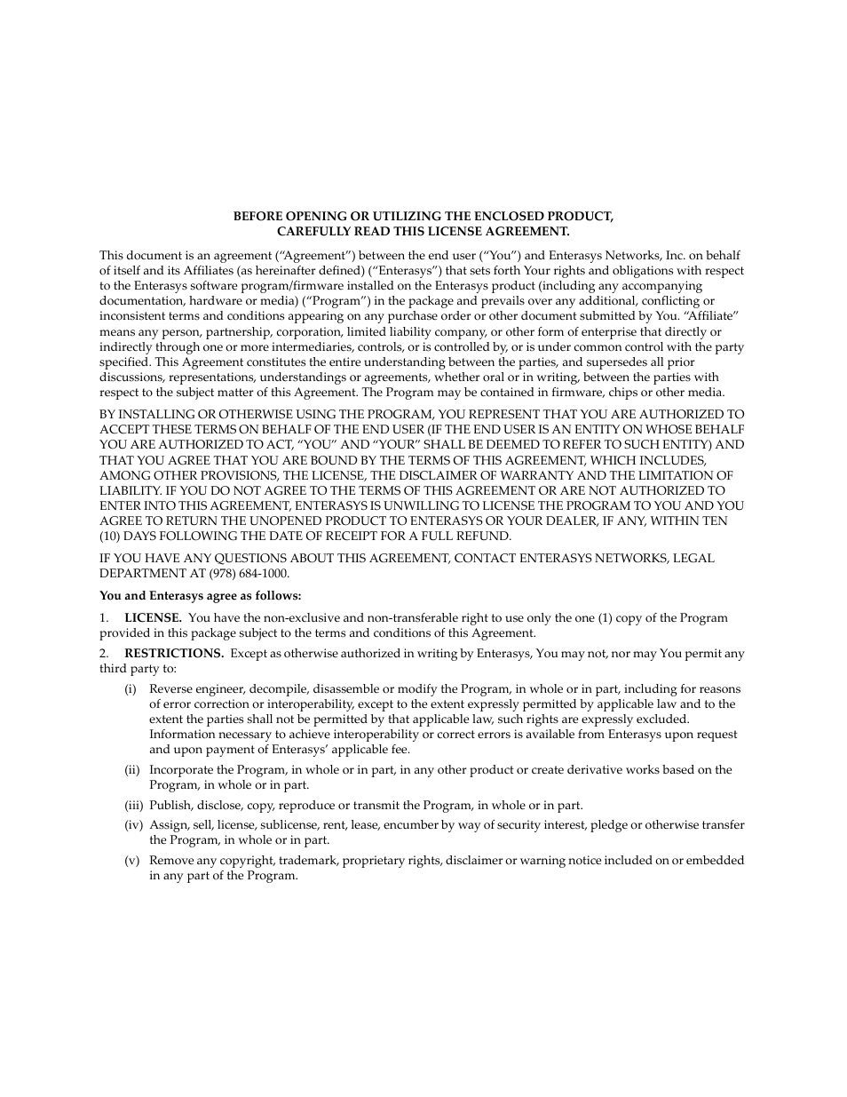 Enterasys Networks BL-89620ENT User Manual | Page 6 / 28