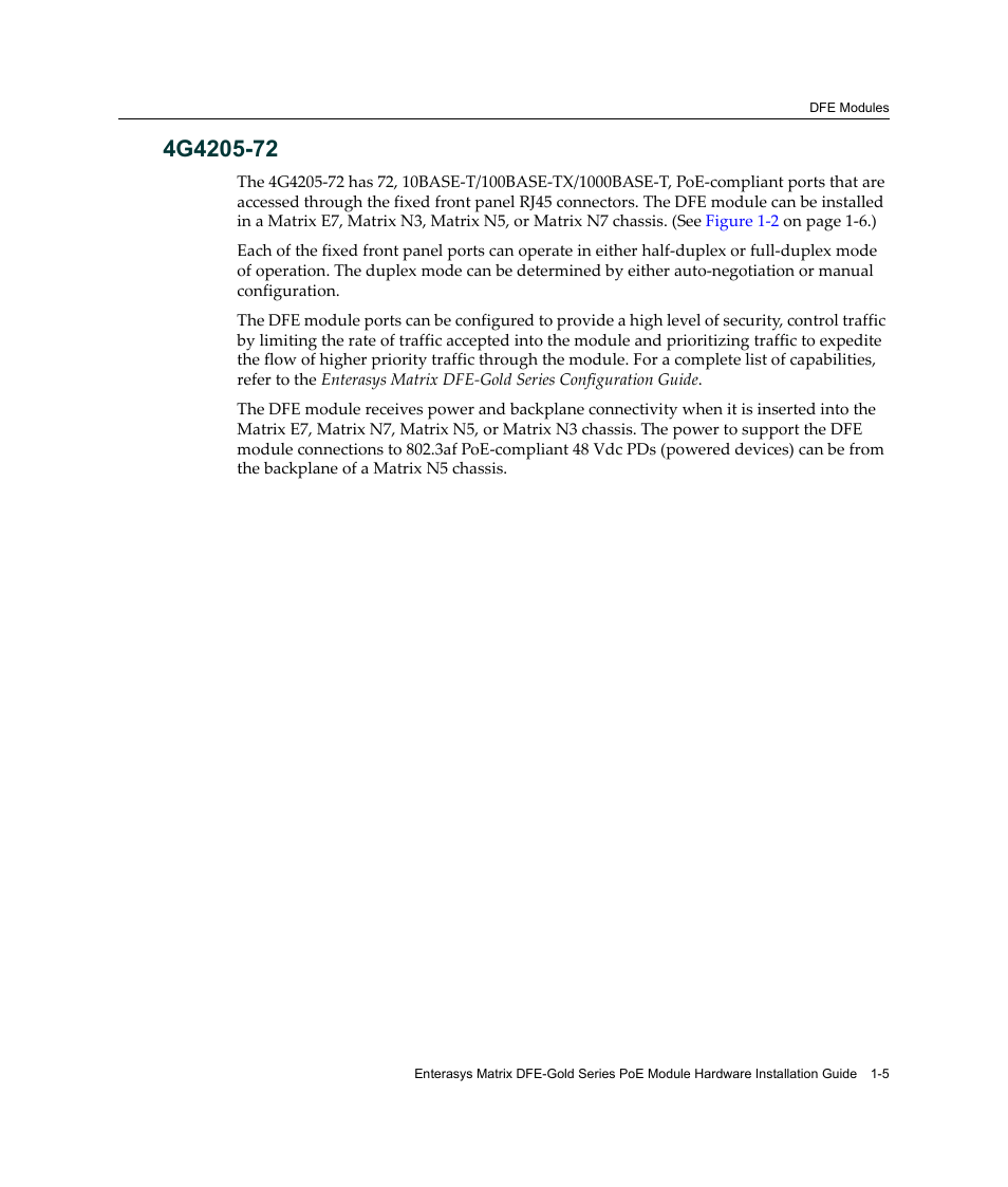 4g4205-72, 4g4205-72 -5 | Enterasys Networks Enterasys Gold Distributed Forwarding Engine 4G4285-49 User Manual | Page 25 / 100