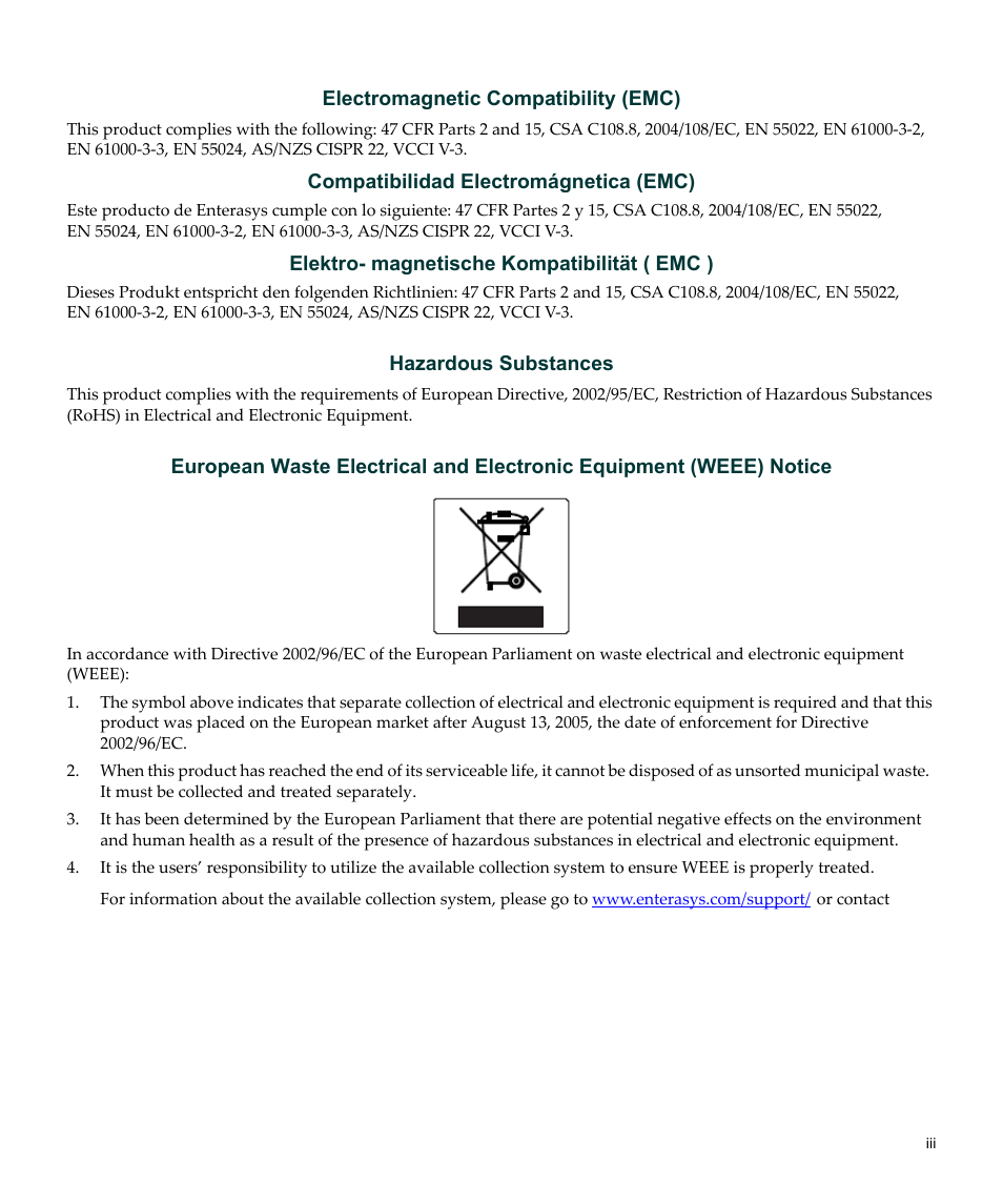 Enterasys Networks Enterasys Gold Distributed Forwarding Engine 4G4285-49 User Manual | Page 5 / 100