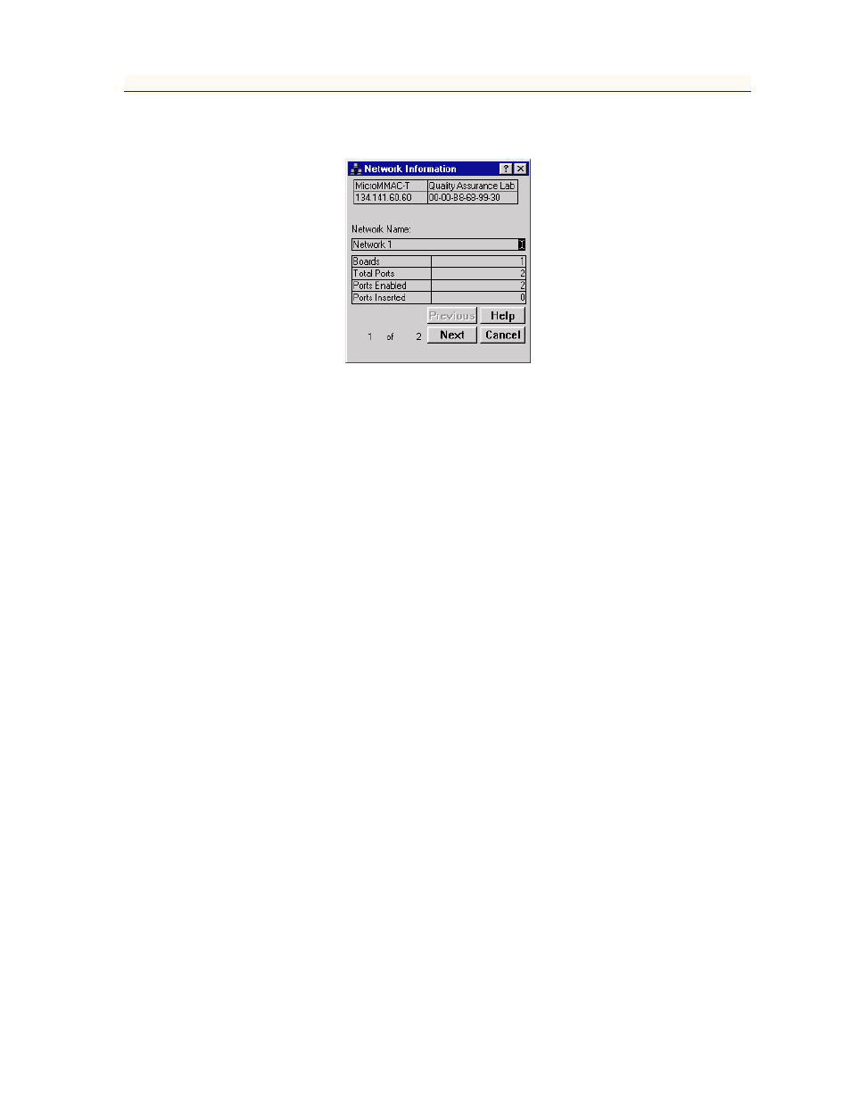 Network information window fields, Network information window fields -19 | Enterasys Networks MicroMMAC-T User Manual | Page 37 / 108