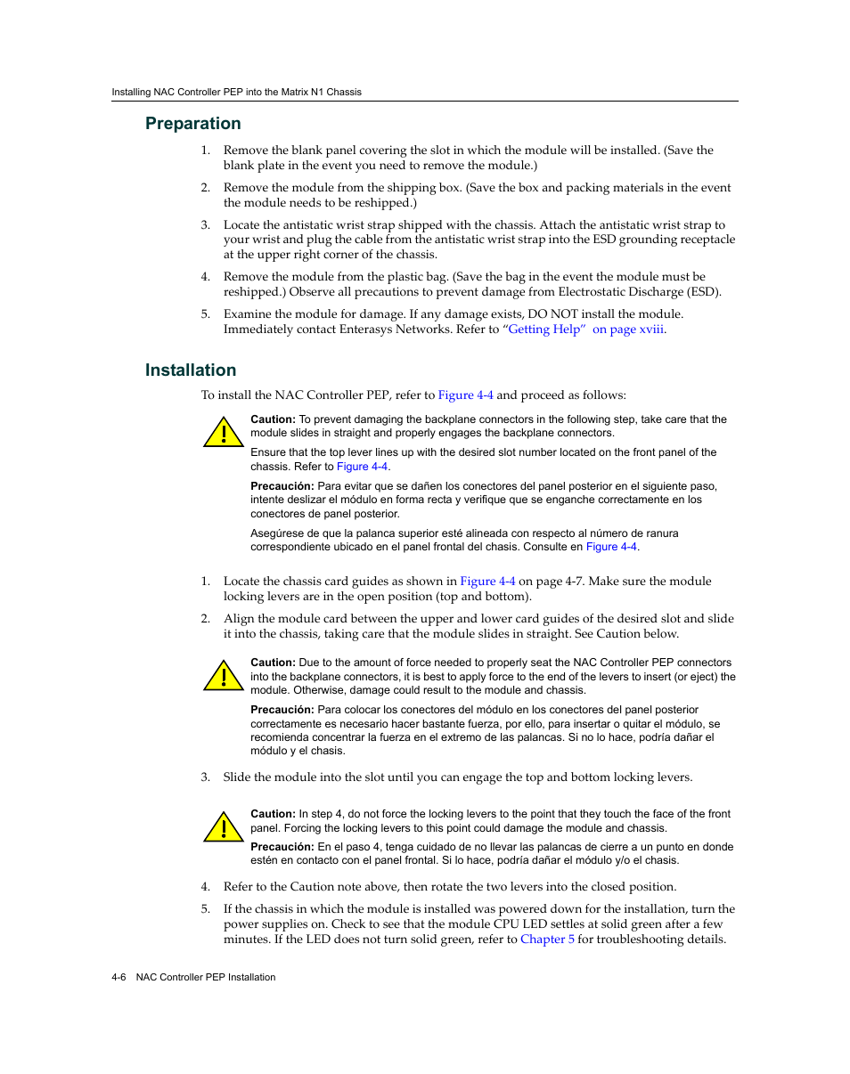 Preparation, Installation, Preparation -6 installation -6 | Enterasys Networks 7S4280-19-SYS User Manual | Page 46 / 108