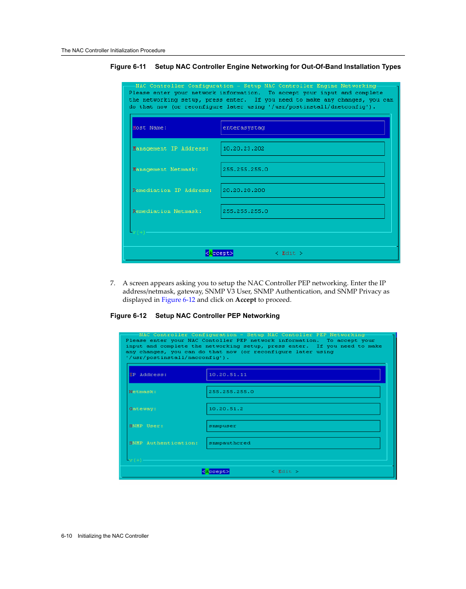 Setup nac controller pep networking -10 | Enterasys Networks 7S4280-19-SYS User Manual | Page 78 / 108