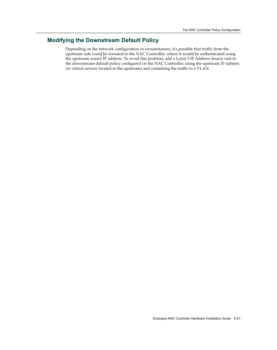 Modifying the downstream default policy, Modifying the downstream default policy -21 | Enterasys Networks 7S4280-19-SYS User Manual | Page 89 / 108