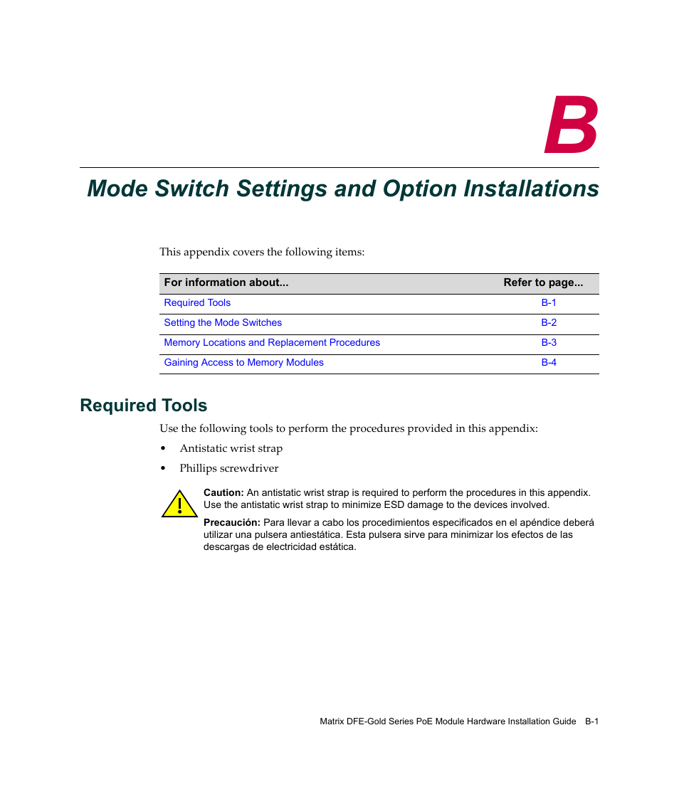 Mode switch settings and option installations, Required tools | Enterasys Networks Enterasys Gold Distributed Forwarding Engine 4H4285-49 User Manual | Page 71 / 90