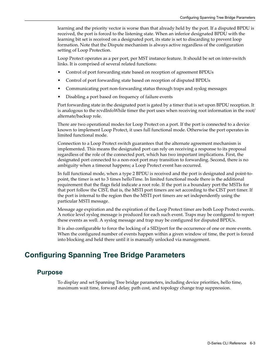 Configuring spanning tree bridge parameters, Purpose, Configuring spanning tree bridge parameters -3 | Purpose -3 | Enterasys Networks Enterasys D2 D2G124-12P User Manual | Page 195 / 496