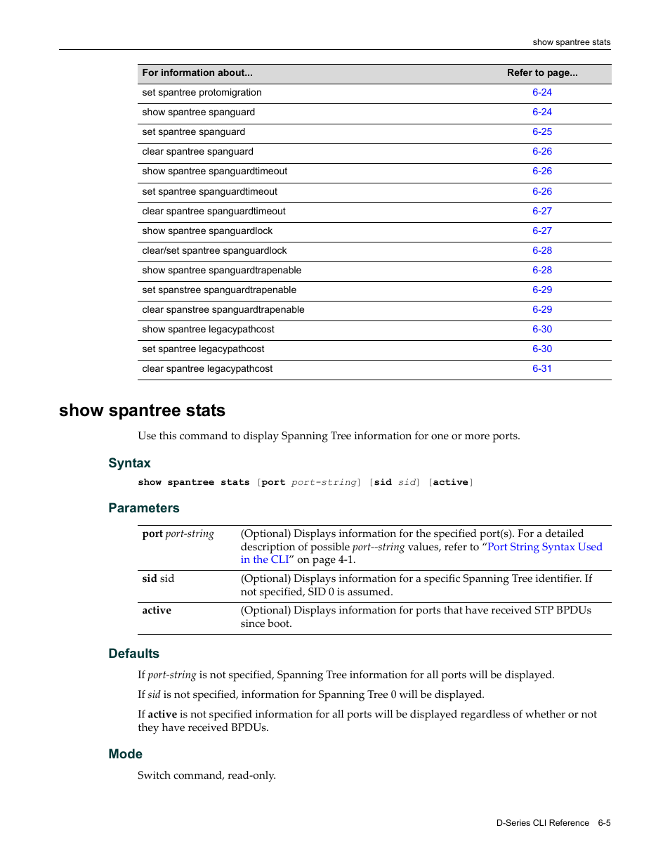 Show spantree stats, Show spantree stats -5 | Enterasys Networks Enterasys D2 D2G124-12P User Manual | Page 197 / 496