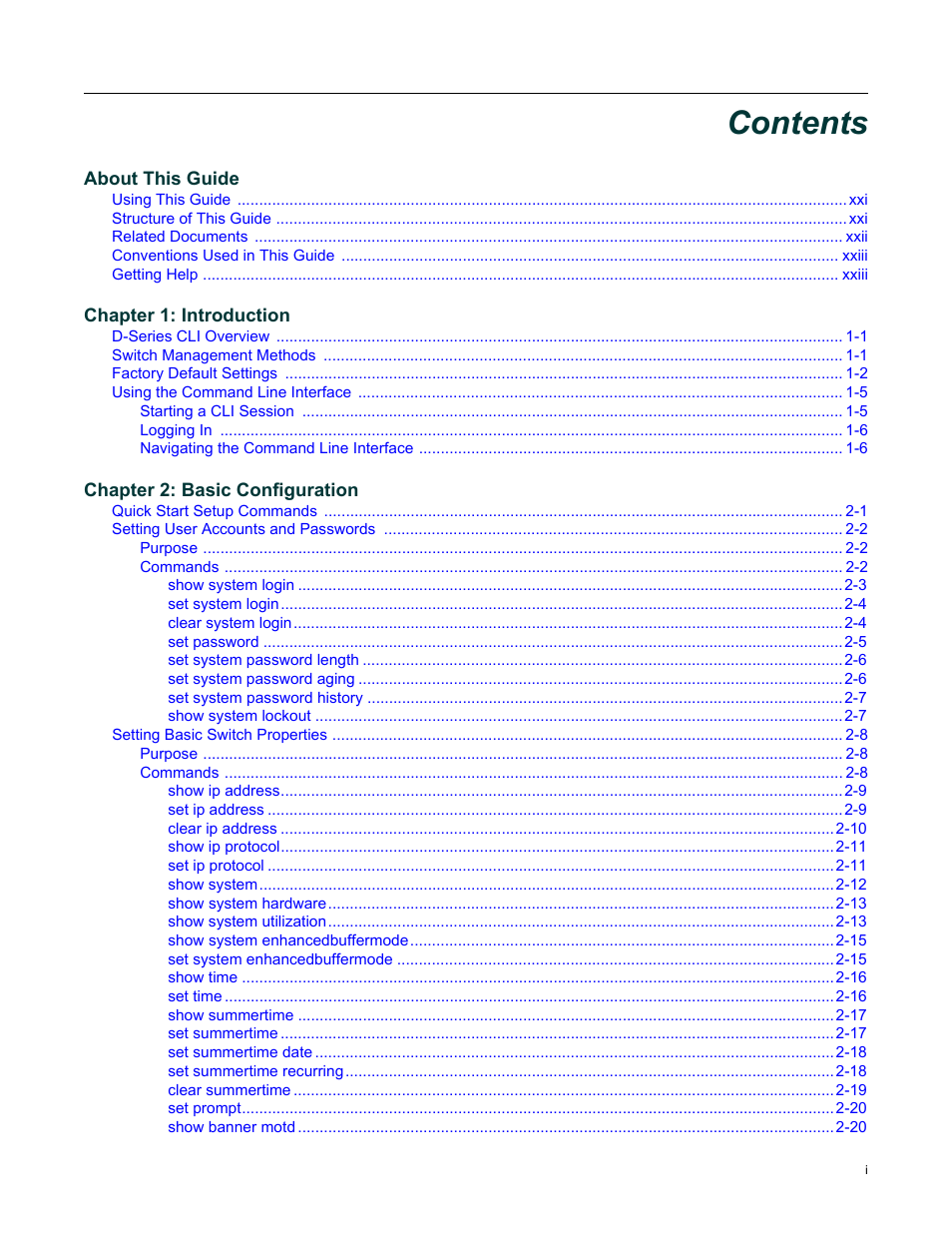 Enterasys Networks Enterasys D2 D2G124-12P User Manual | Page 7 / 496