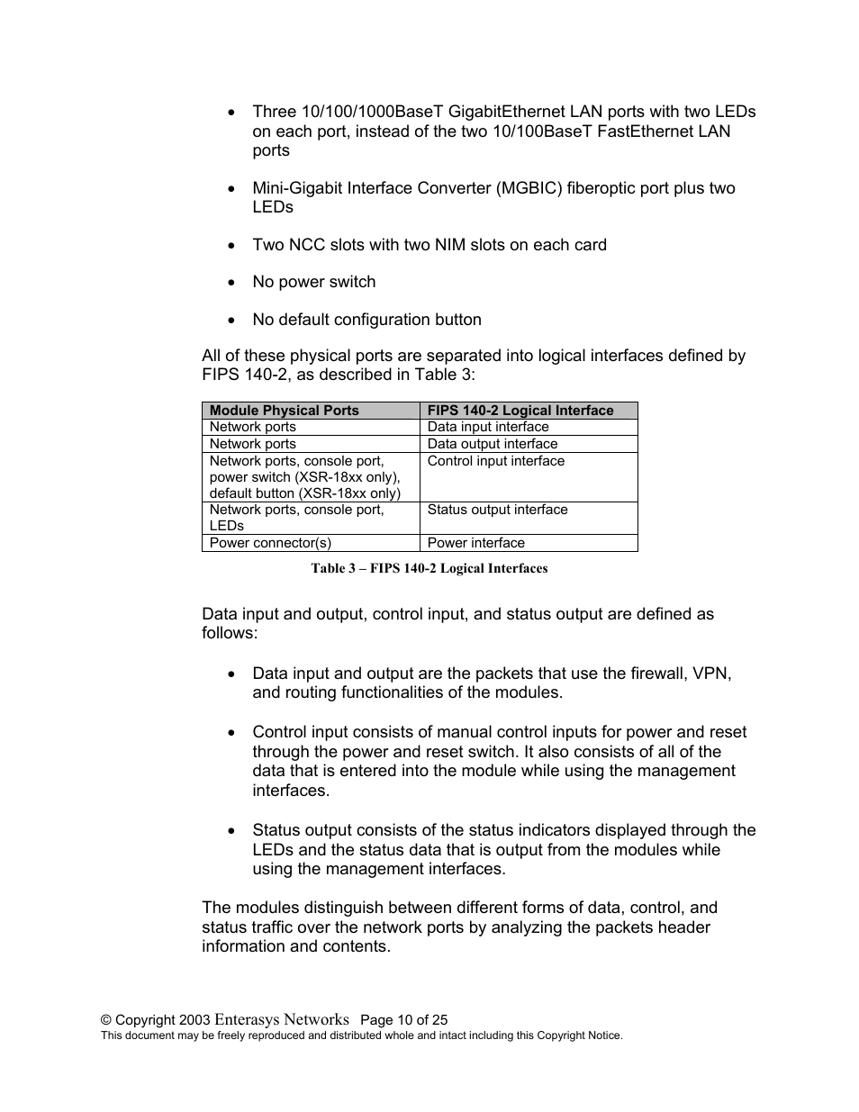 Enterasys Networks XSR-1805 User Manual | Page 10 / 25