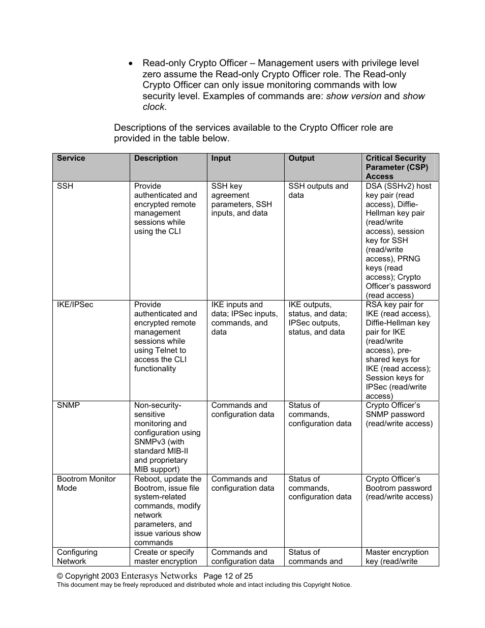 Enterasys Networks XSR-1805 User Manual | Page 12 / 25