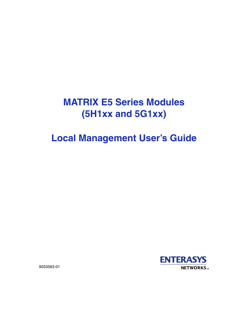 Enterasys Networks 5H1XX User Manual | 144 pages