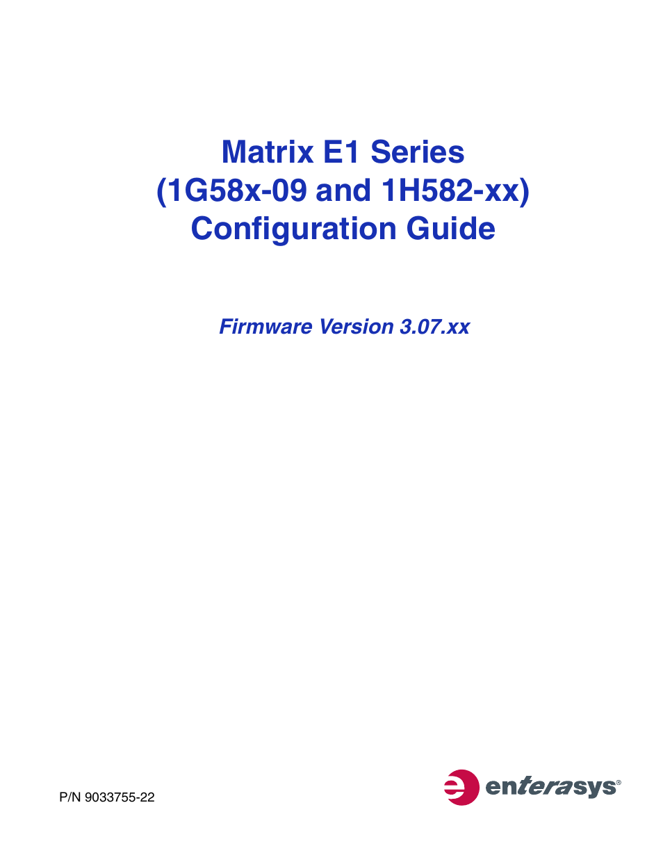 Enterasys Networks 1G58x-09 User Manual | 808 pages