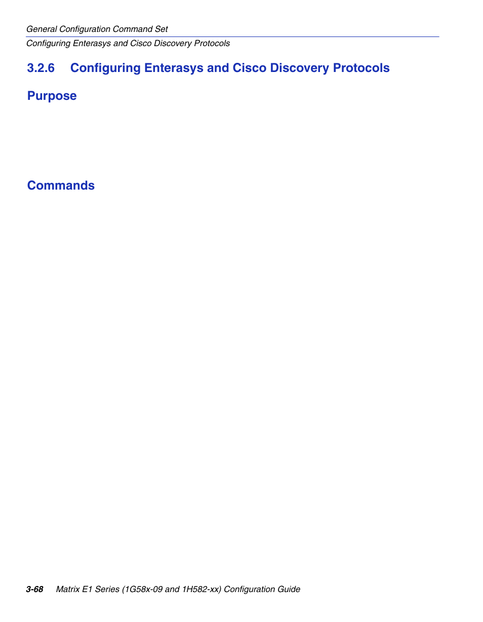 Section 3.2.6, Commands | Enterasys Networks 1G58x-09 User Manual | Page 116 / 808