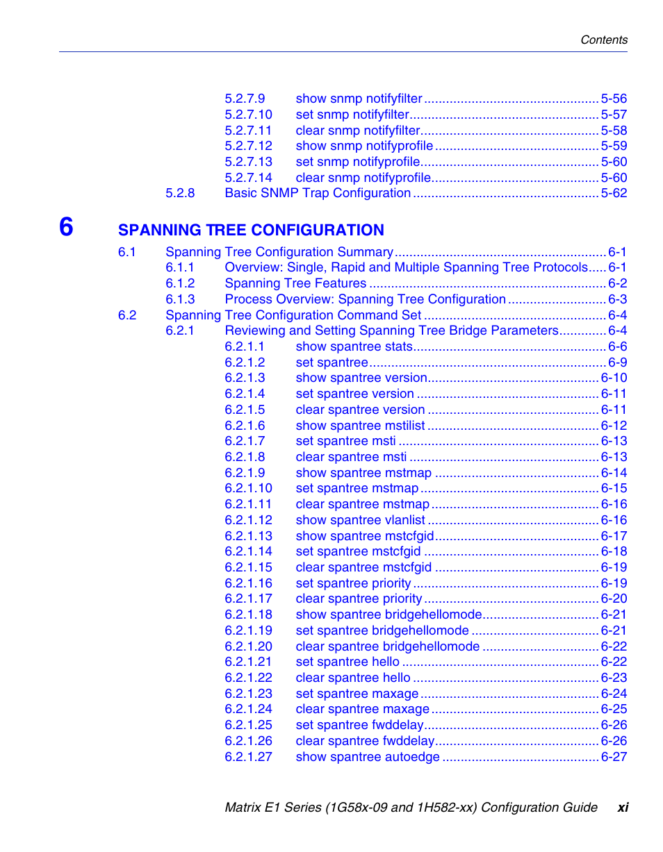 Spanning tree configuration | Enterasys Networks 1G58x-09 User Manual | Page 13 / 808