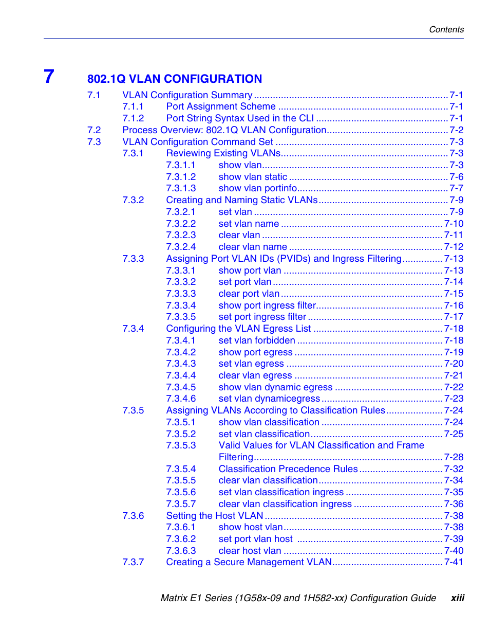 1q vlan configuration | Enterasys Networks 1G58x-09 User Manual | Page 15 / 808