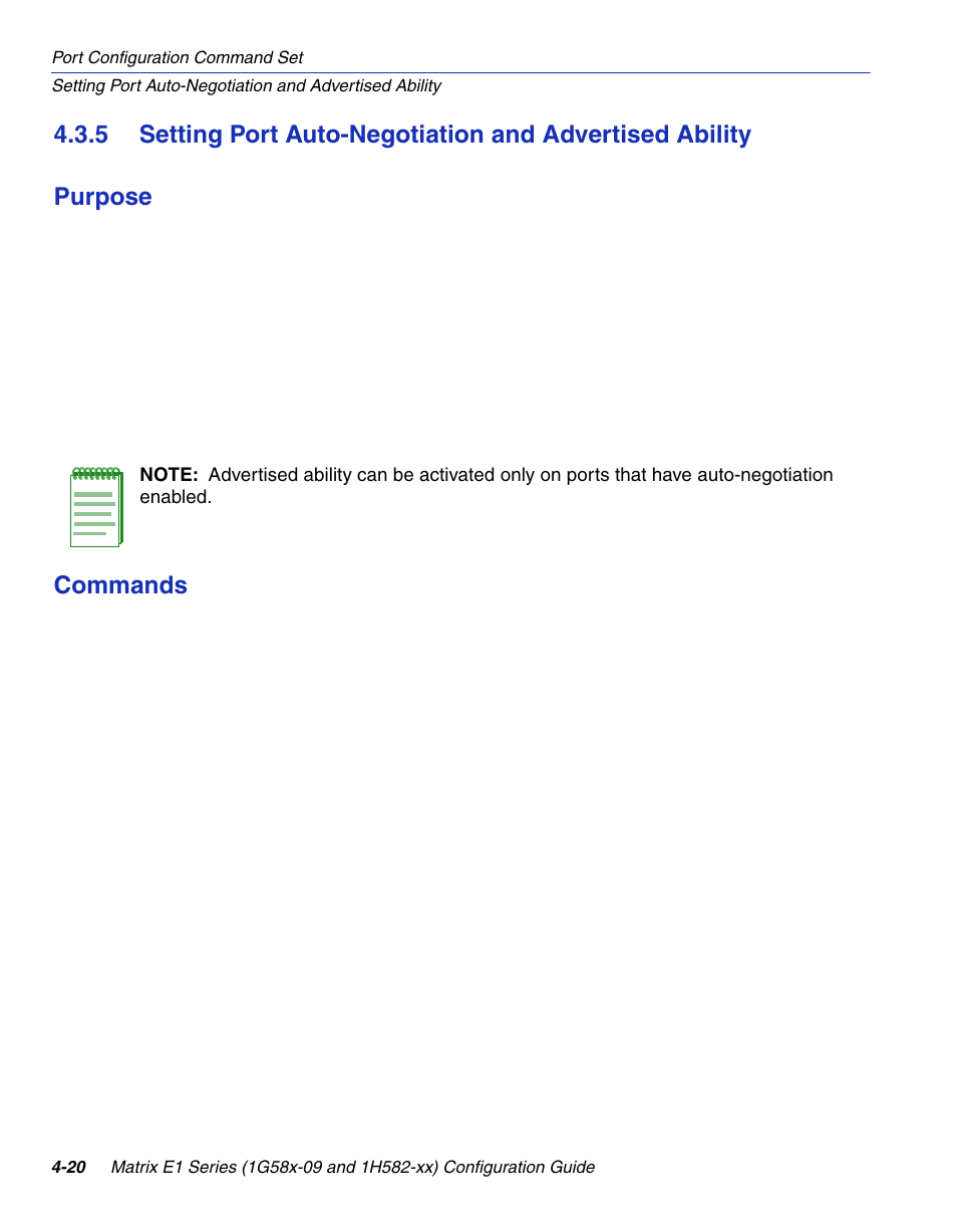 Section 4.3.5, Commands | Enterasys Networks 1G58x-09 User Manual | Page 166 / 808