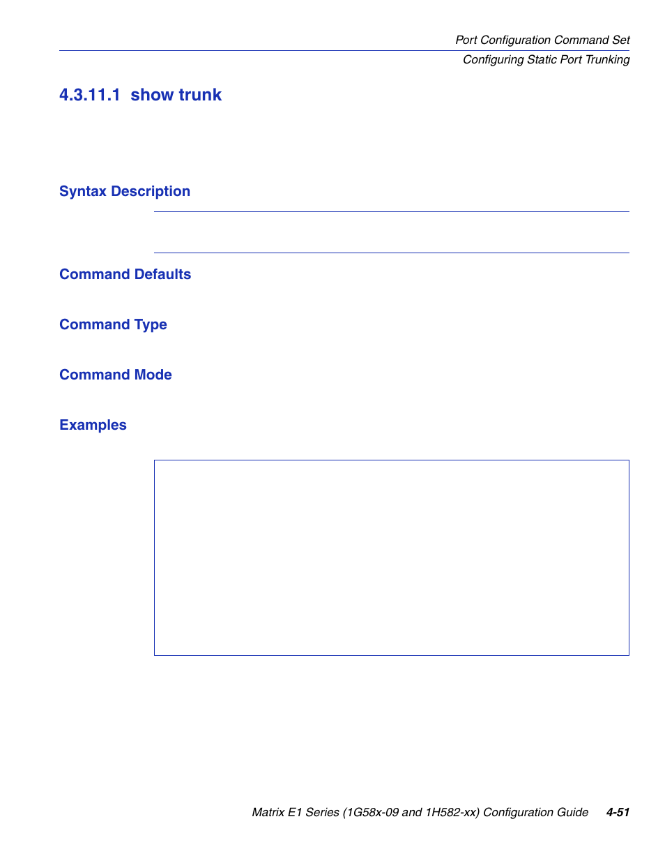 1 show trunk, Show trunk -51, Section 4.3.11.1 | Enterasys Networks 1G58x-09 User Manual | Page 197 / 808