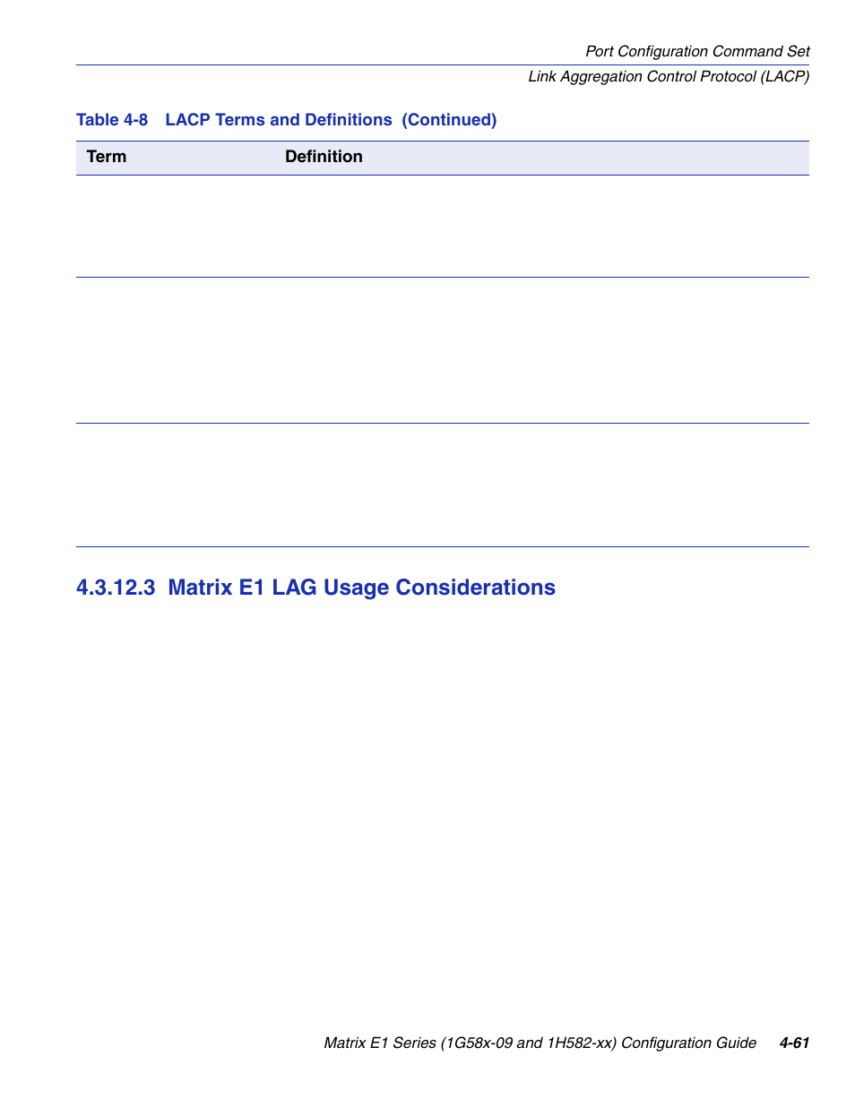 3 matrix e1 lag usage considerations, Matrix e1 lag usage considerations -61 | Enterasys Networks 1G58x-09 User Manual | Page 207 / 808