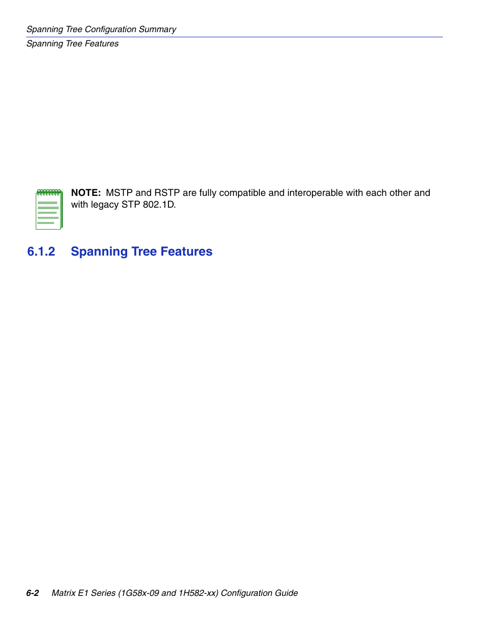 2 spanning tree features, Spanning tree features -2 | Enterasys Networks 1G58x-09 User Manual | Page 288 / 808