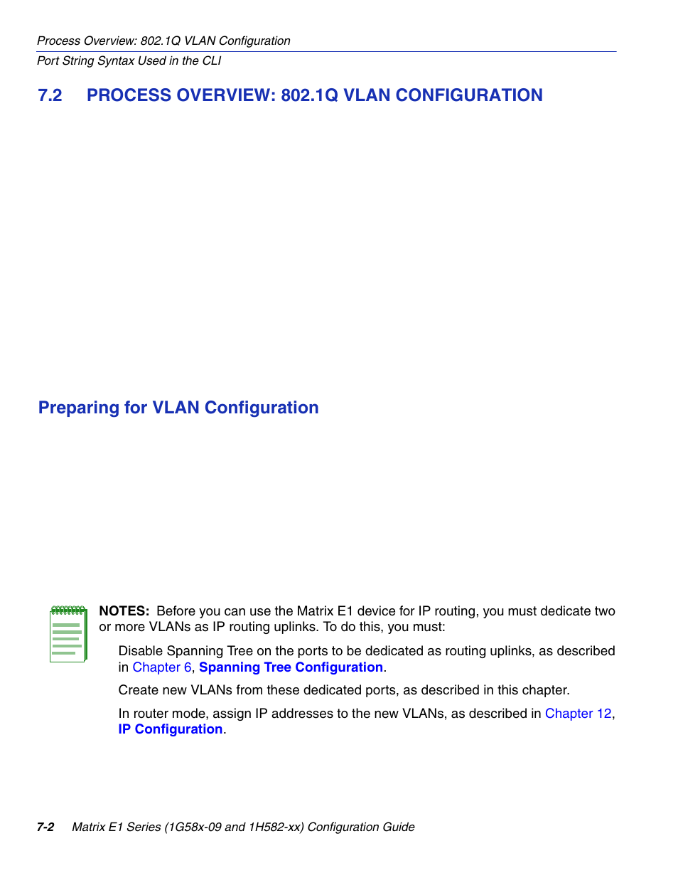 2 process overview: 802.1q vlan configuration, Process overview: 802.1q vlan configuration -2, Preparing for vlan configuration | Enterasys Networks 1G58x-09 User Manual | Page 344 / 808