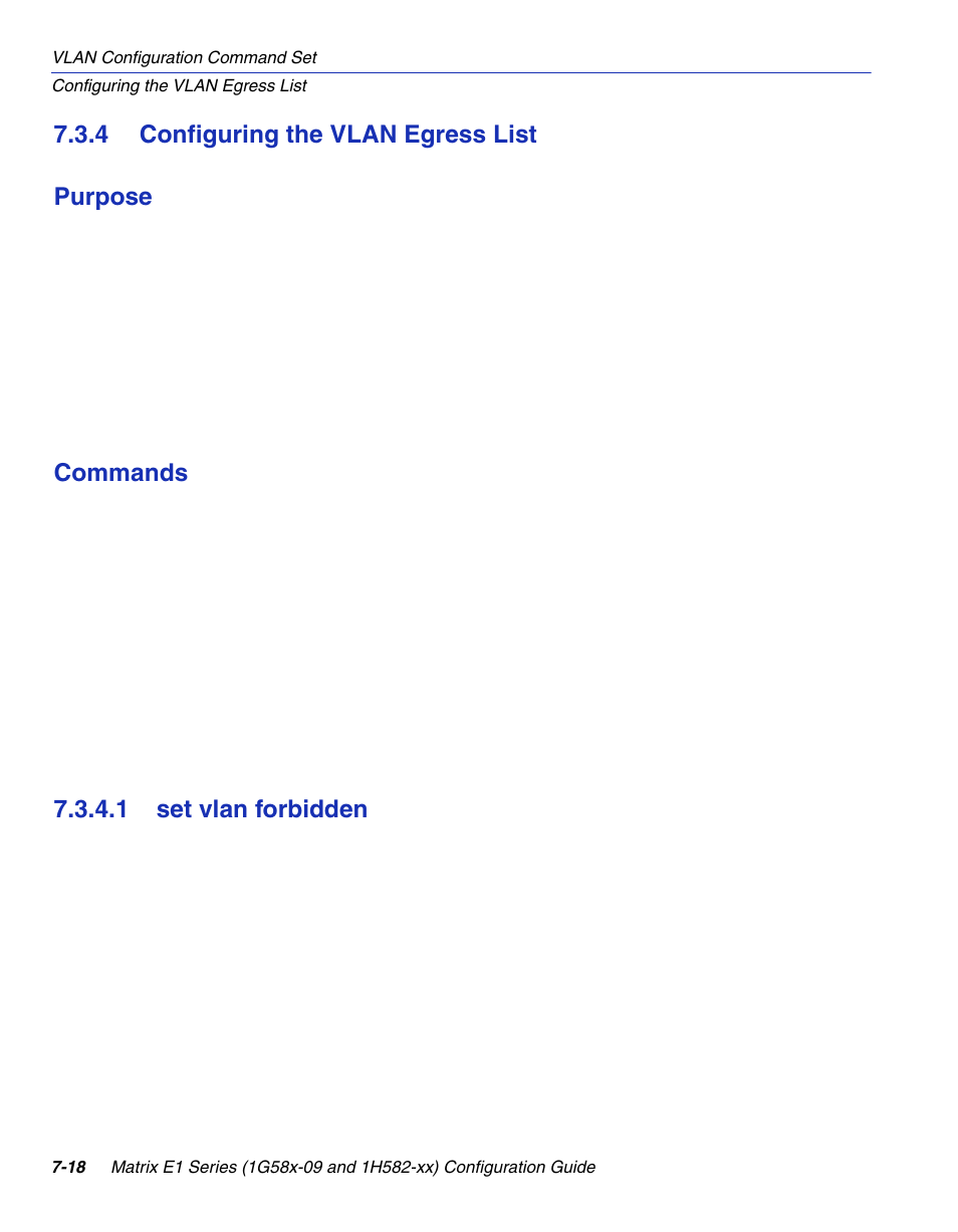 4 configuring the vlan egress list, 1 set vlan forbidden, Configuring the vlan egress list -18 7.3.4.1 | Set vlan forbidden -18, Section 7.3.4 | Enterasys Networks 1G58x-09 User Manual | Page 360 / 808