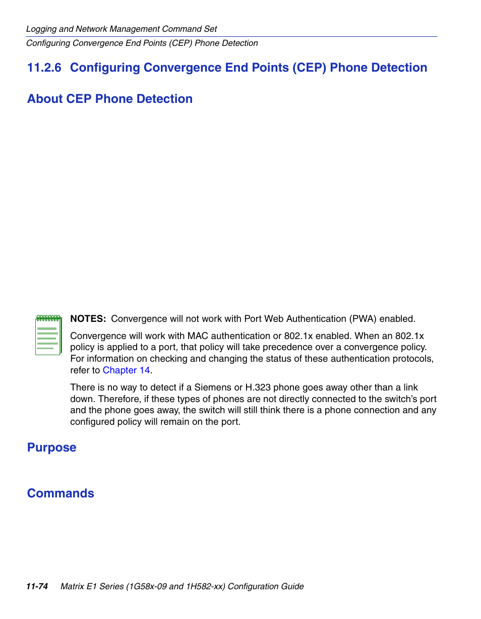 Section 11.2.6, Purpose, Commands | Enterasys Networks 1G58x-09 User Manual | Page 544 / 808