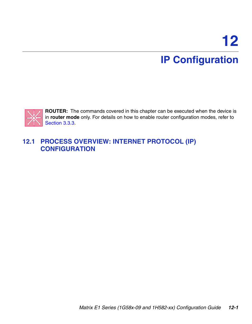 Ip configuration, Chapter 12 | Enterasys Networks 1G58x-09 User Manual | Page 557 / 808