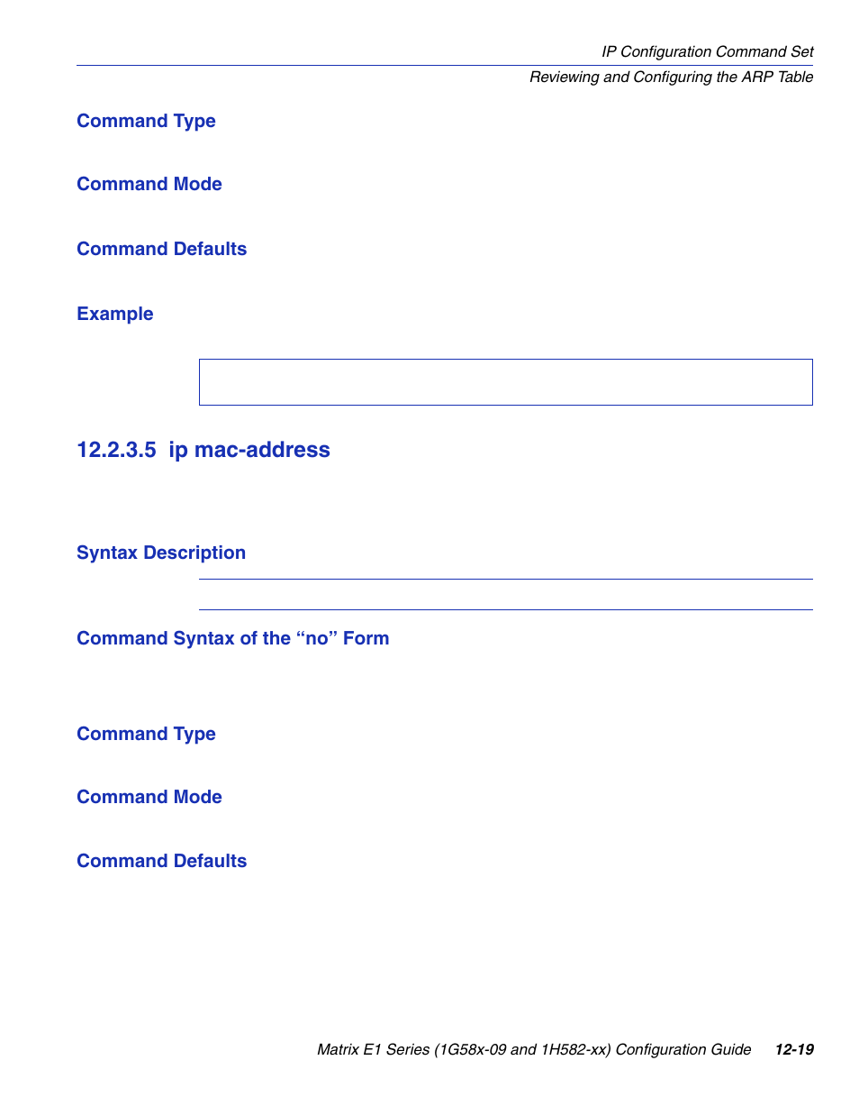5 ip mac-address, Ip mac-address -19, Section 12.2.3.5 | Enterasys Networks 1G58x-09 User Manual | Page 575 / 808