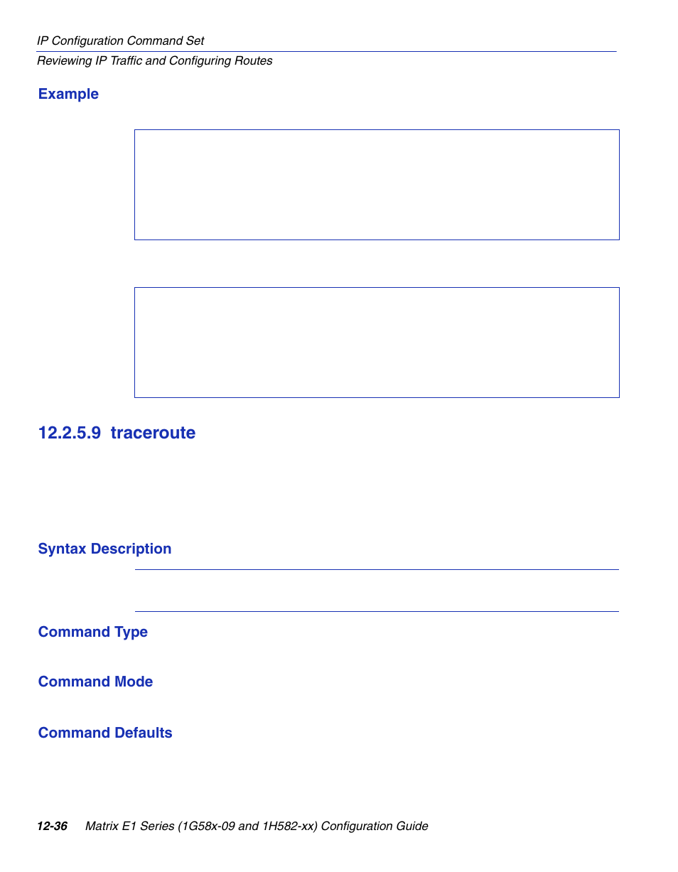 9 traceroute, Traceroute -36, Section 12.2.5.9 | Enterasys Networks 1G58x-09 User Manual | Page 592 / 808