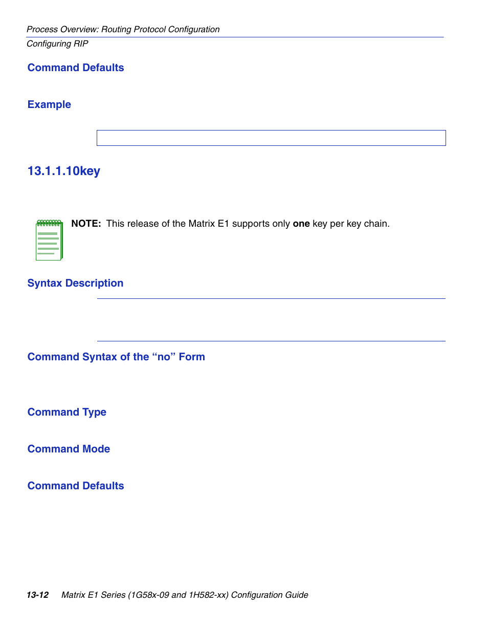 10 key, Key -12, Section 13.1.1.10 | 10key | Enterasys Networks 1G58x-09 User Manual | Page 606 / 808