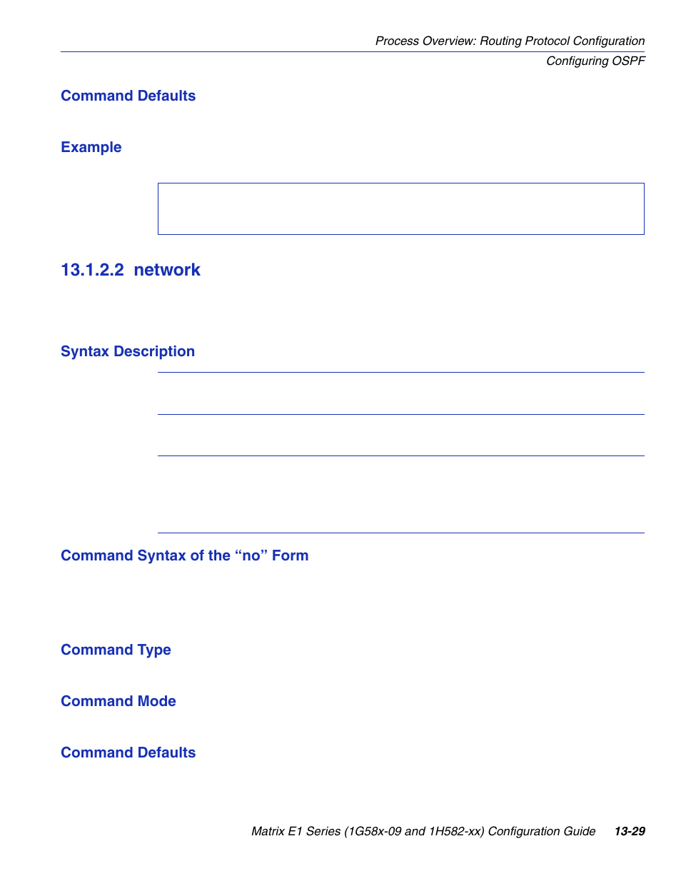 2 network, Network -29, Section 13.1.2.2 | Enterasys Networks 1G58x-09 User Manual | Page 623 / 808