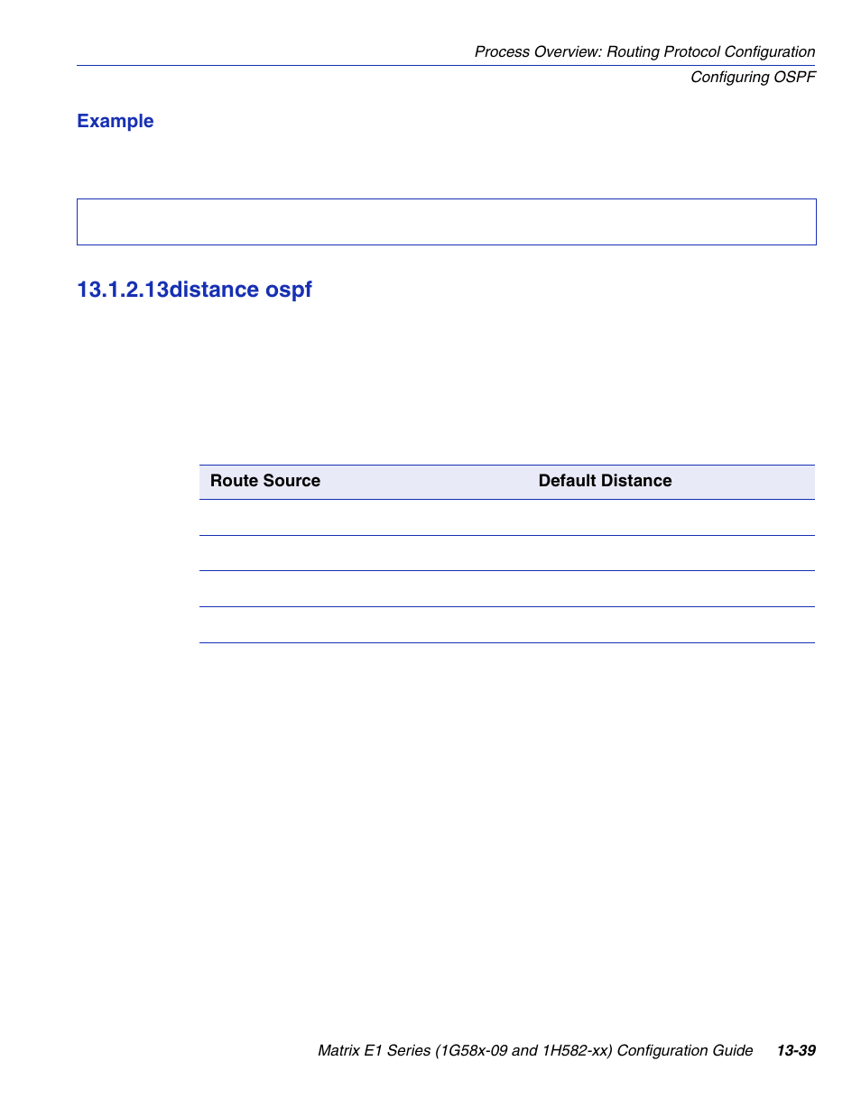 13 distance ospf, Distance ospf -39, Section 13.1.2.13 | 13distance ospf | Enterasys Networks 1G58x-09 User Manual | Page 633 / 808