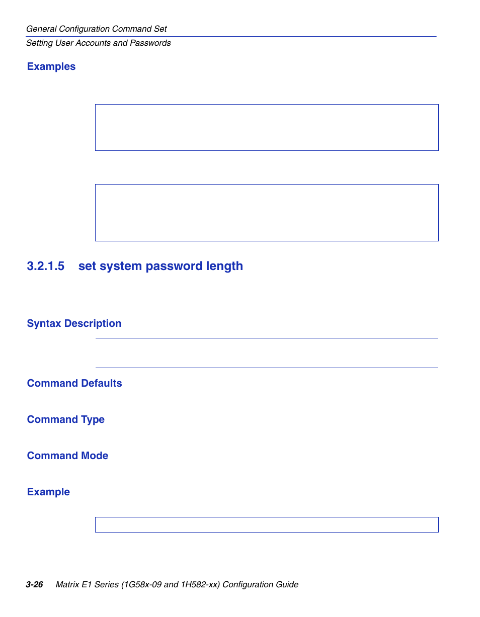 5 set system password length, Set system password length -26, Section 3.2.1.5 | Enterasys Networks 1G58x-09 User Manual | Page 74 / 808
