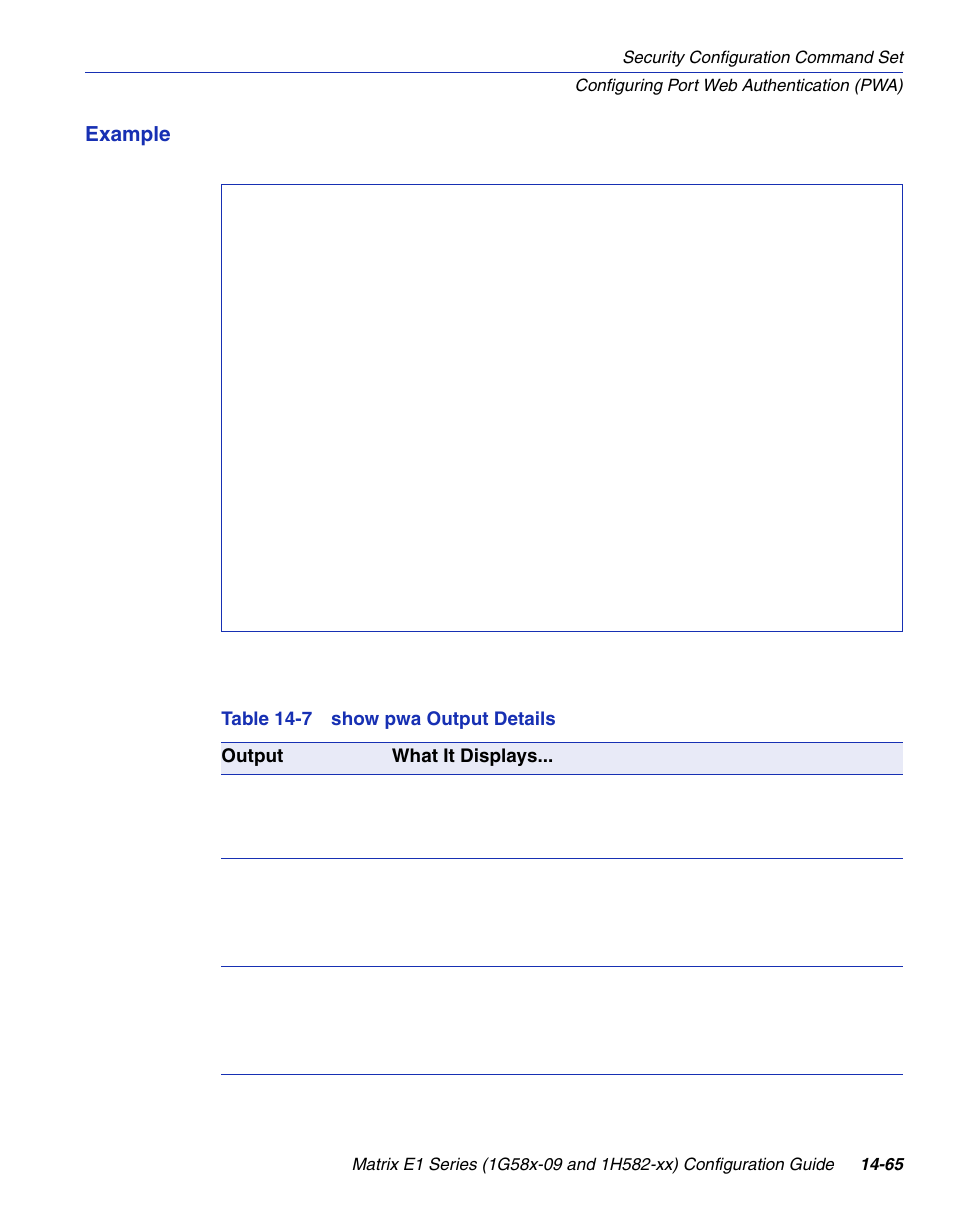 Show pwa output details | Enterasys Networks 1G58x-09 User Manual | Page 747 / 808