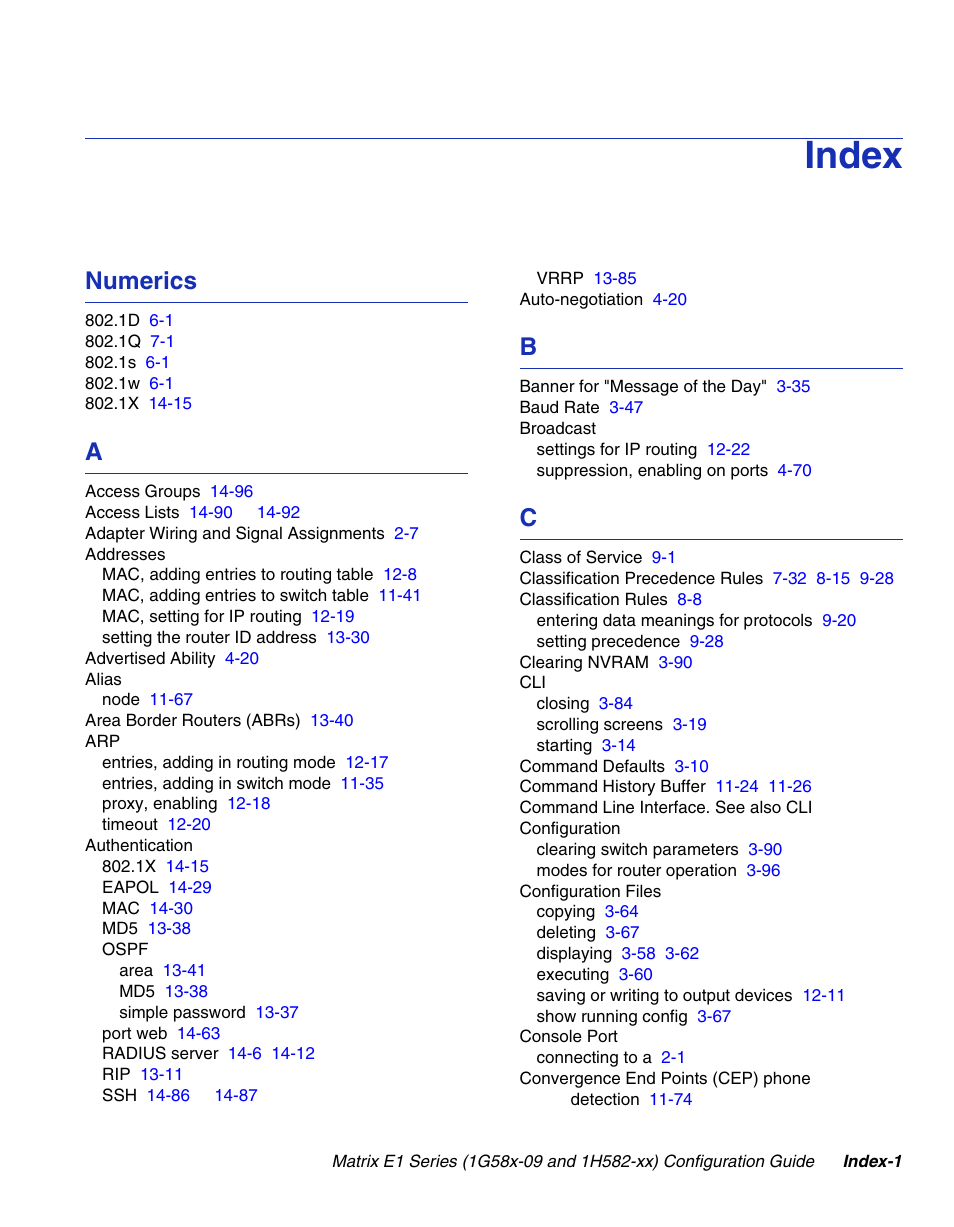 Index, Numerics | Enterasys Networks 1G58x-09 User Manual | Page 803 / 808