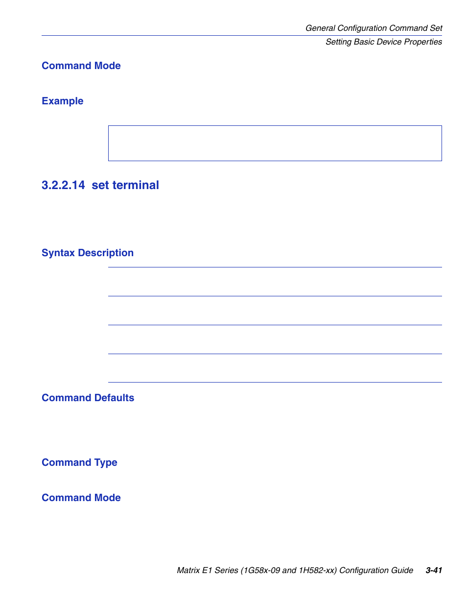 14 set terminal, Set terminal -41, Section 3.2.2.14 | Enterasys Networks 1G58x-09 User Manual | Page 89 / 808