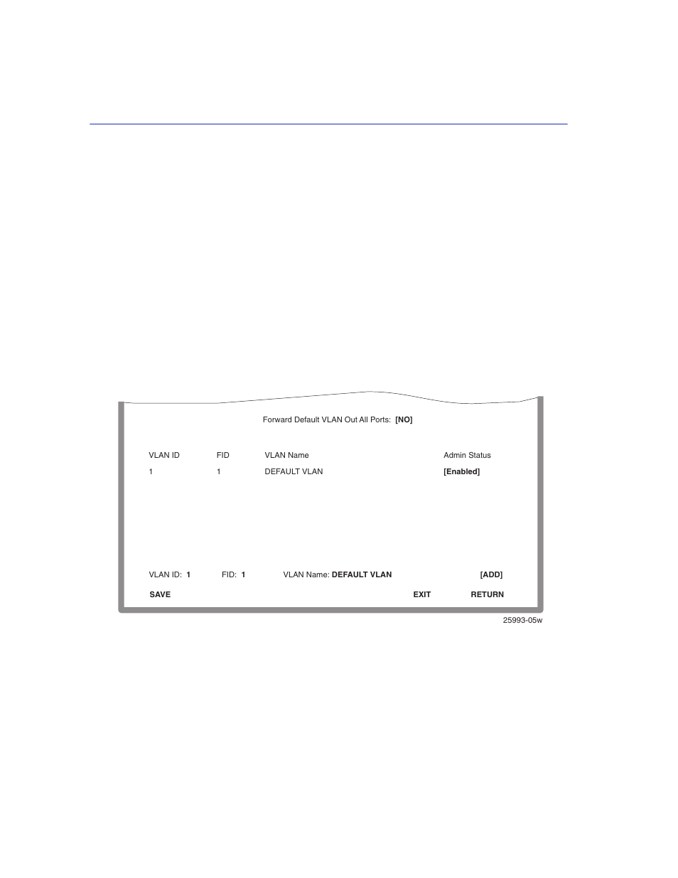 3 device vlan configuration screen, Device vlan configuration screen -6, Device vlan configuration | Section 7.3, 3 device vlan configuration screen when to use, How to access, Screen example | Enterasys Networks 2200 User Manual | Page 174 / 330