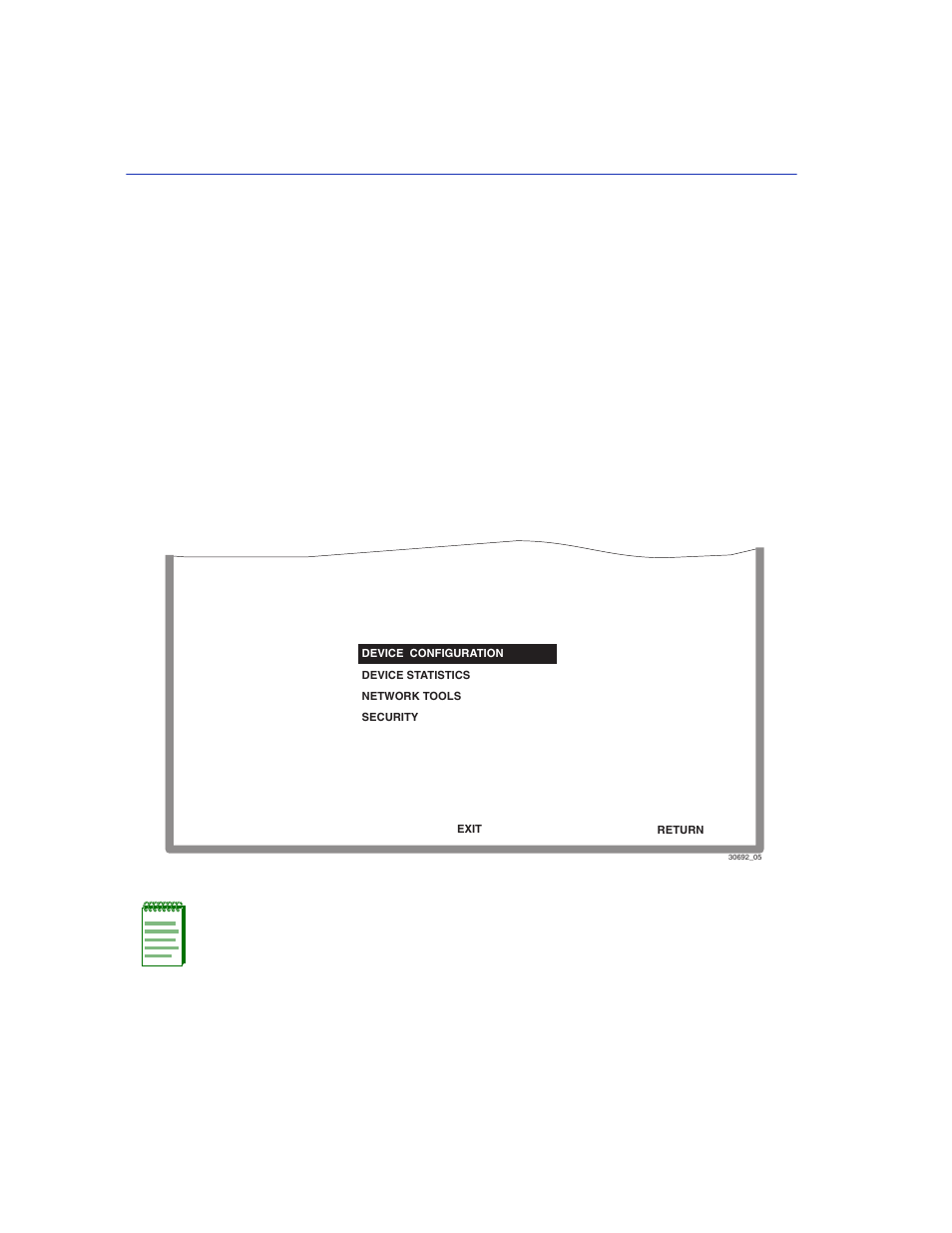 3 device menu screen, Device menu screen -8, Device menu screen | Section 3.3, Device menu, 3 device menu screen when to use, How to access, Screen example | Enterasys Networks 2200 User Manual | Page 44 / 330