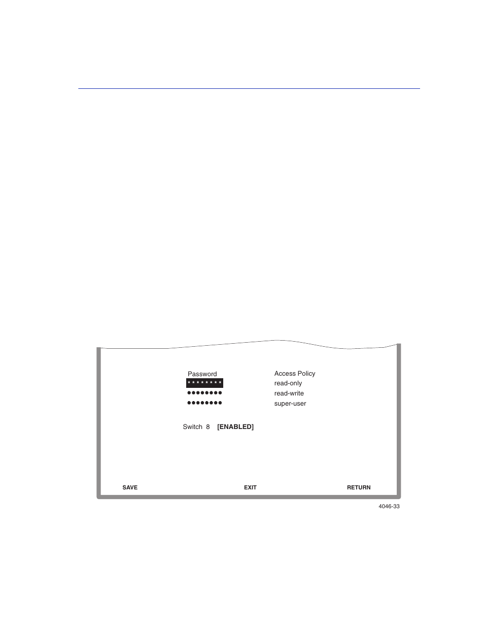 6 passwords screen, Passwords screen -15, Module login passwords screen | Section 3.6, Passwords, 6 passwords screen screen navigation path, When to use, How to access, Screen example | Enterasys Networks 2200 User Manual | Page 51 / 330