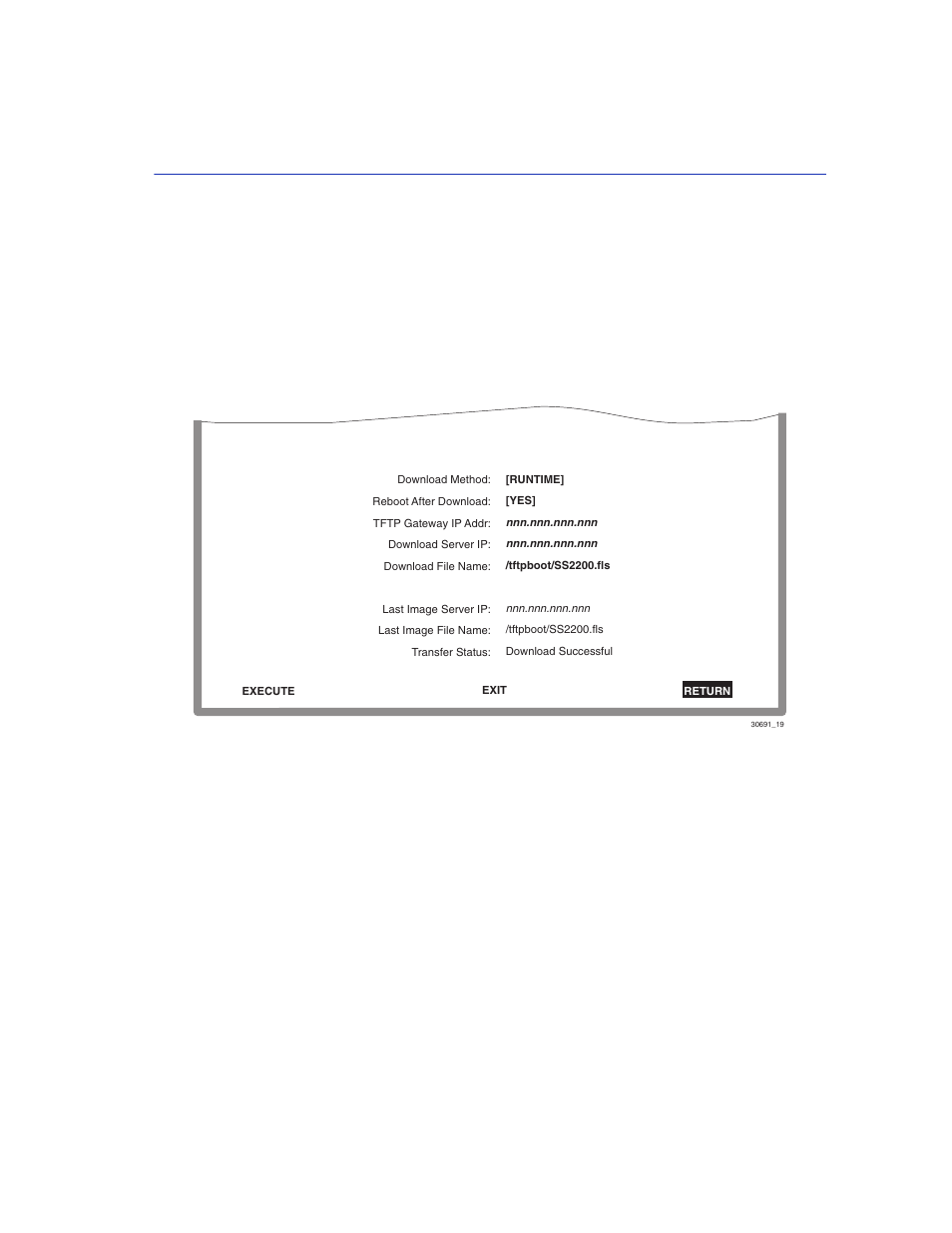 Flash download configuration screen, How to access, Screen example | Enterasys Networks 2200 User Manual | Page 89 / 330