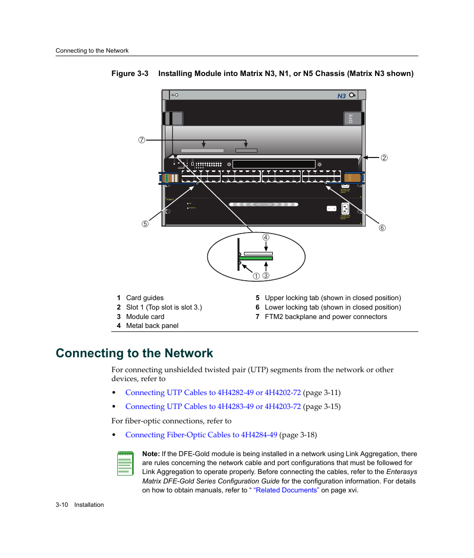 Connecting to the network, Connecting to the network -10, Figure 3‐3 | Redundancy pwr, Reset | Enterasys Networks Enterasys Gold Distributed Forwarding Engine 4H4284-49 User Manual | Page 40 / 90