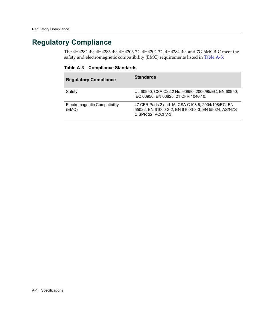 Regulatory compliance | Enterasys Networks Enterasys Gold Distributed Forwarding Engine 4H4284-49 User Manual | Page 74 / 90