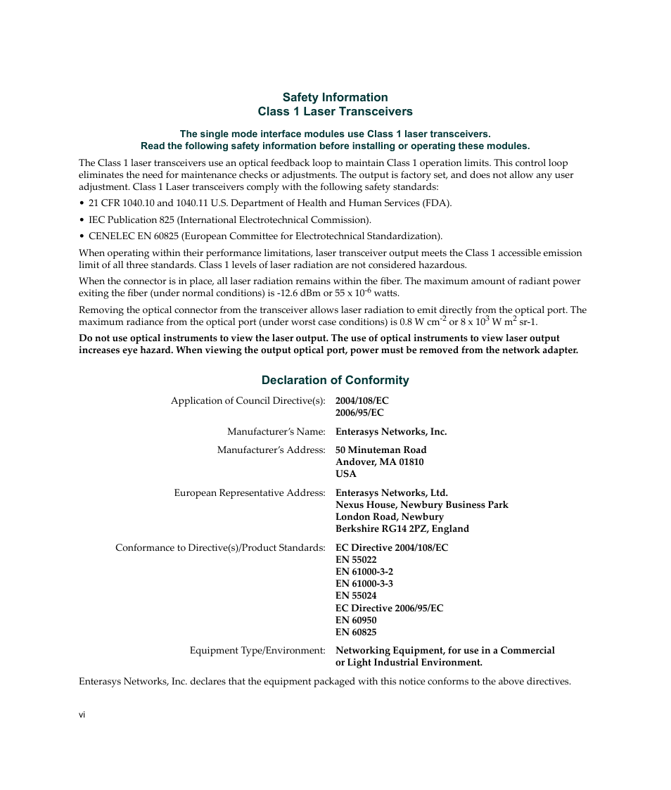 Enterasys Networks Enterasys Gold Distributed Forwarding Engine 4H4284-49 User Manual | Page 8 / 90