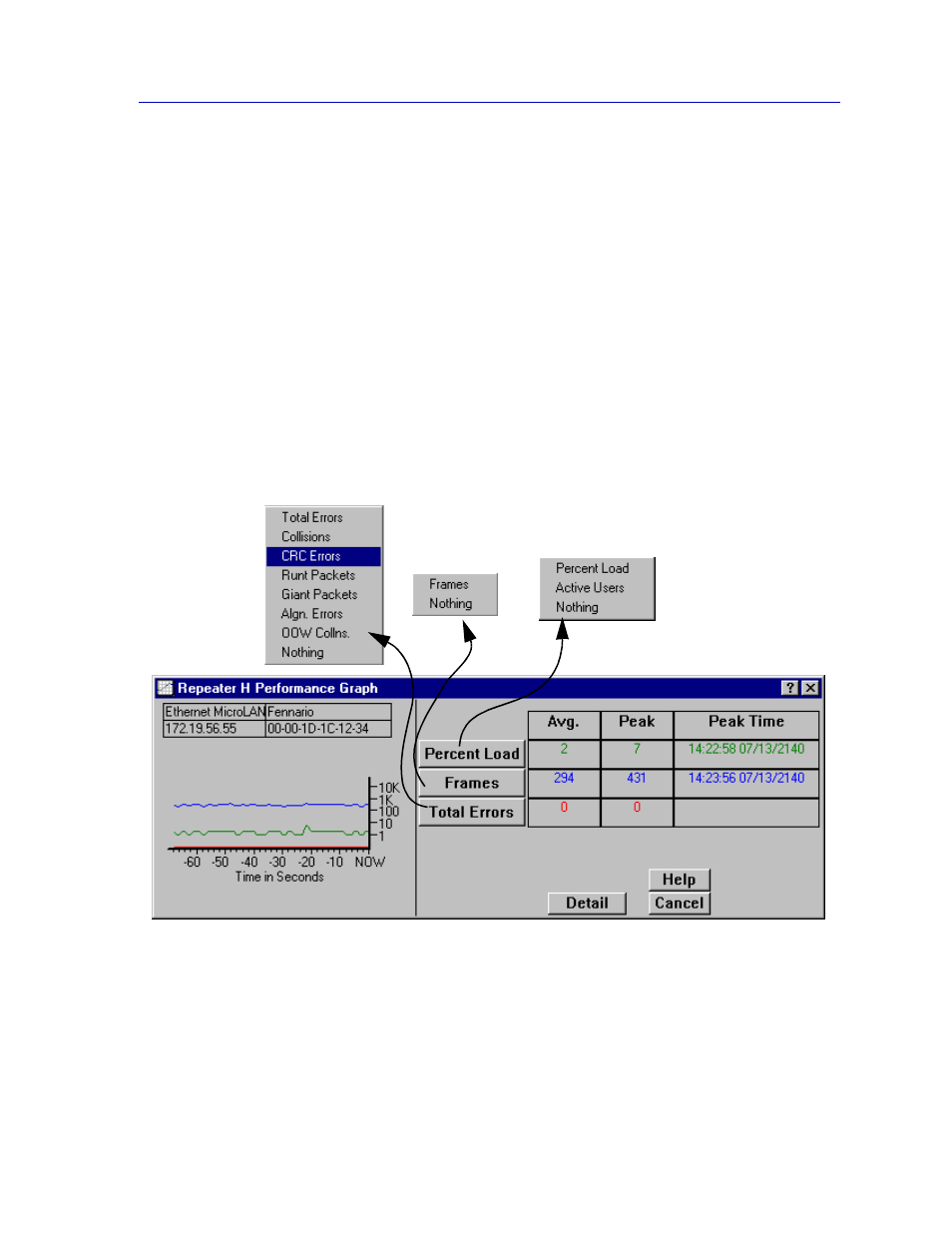 Accessing the performance graph windows, Accessing the performance graph windows -9 | Enterasys Networks 6000 User Manual | Page 172 / 231