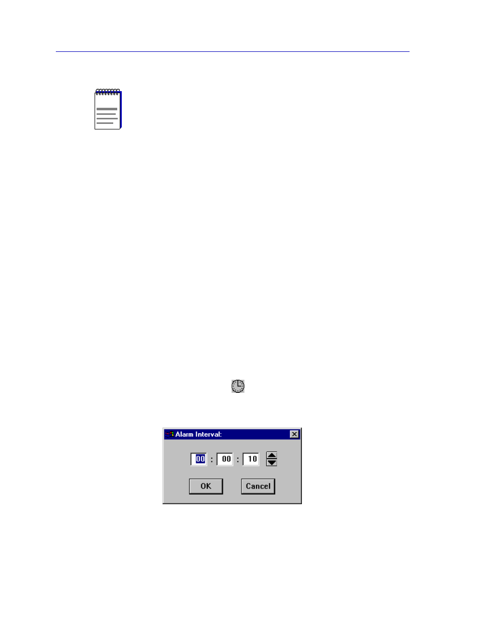 Configuring alarms, Setting the alarm limits time interval, Configuring alarms -22 | Setting the alarm limits time interval -22 | Enterasys Networks 6000 User Manual | Page 185 / 231