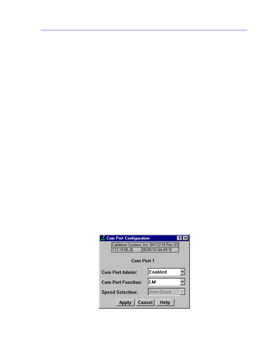 Setting advertised abilities for auto negotiation, Configuring the com port, Configuring the com port -49 | Le; see | Enterasys Networks 6000 User Manual | Page 68 / 231