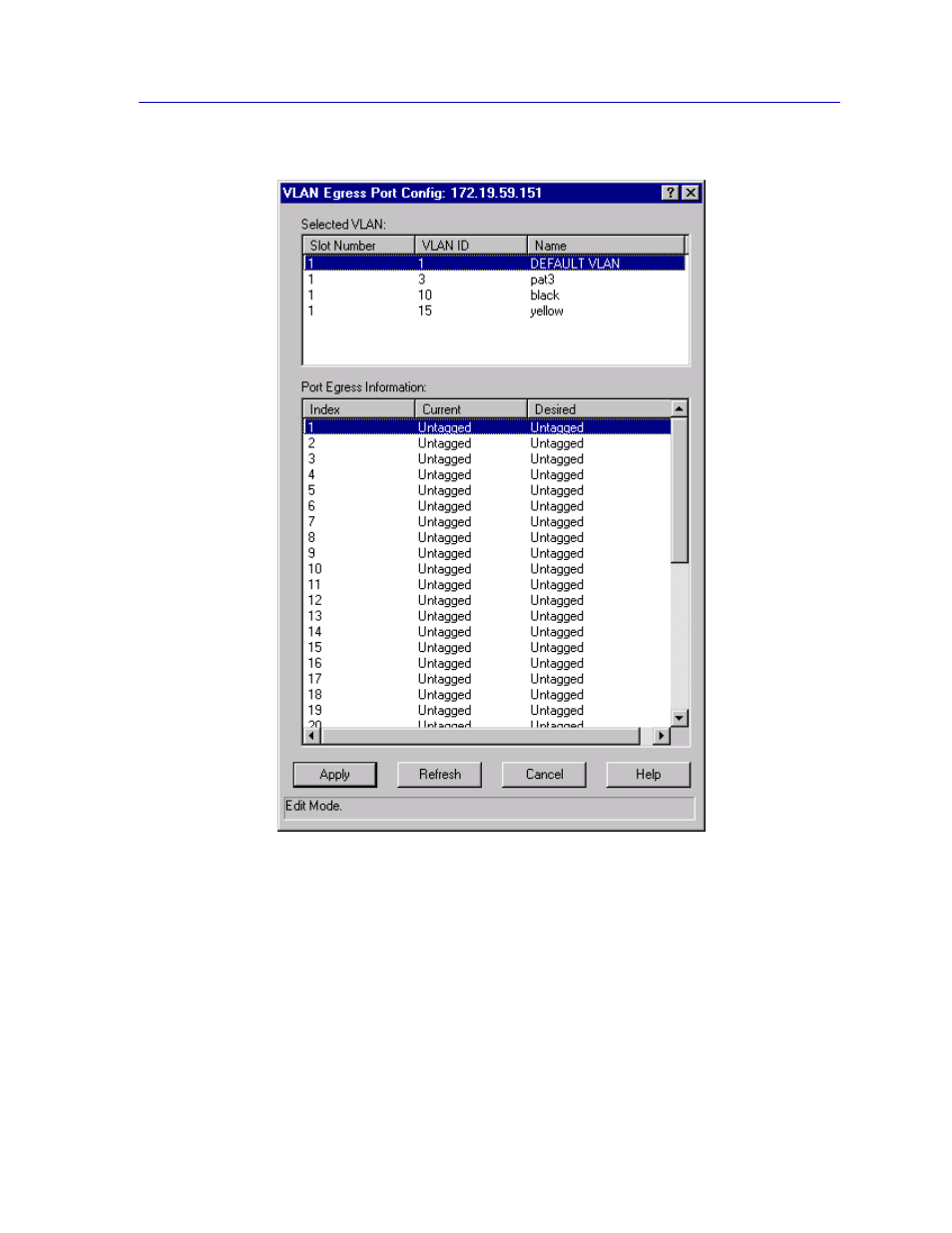 Selected vlan, Figure 2-27 | Enterasys Networks 6000 User Manual | Page 98 / 231