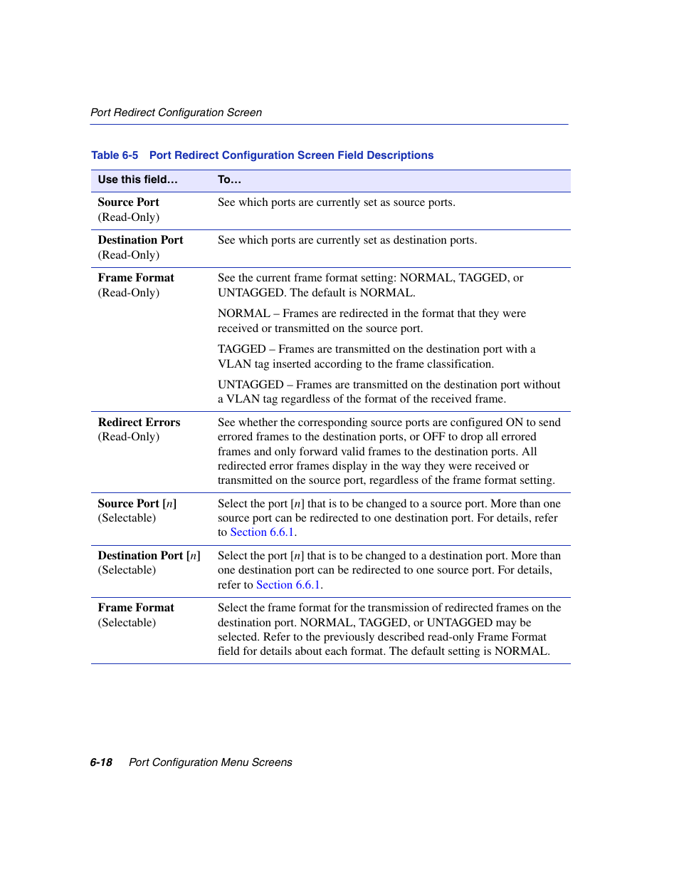 Refer to, Table 6-5 | Enterasys Networks 6H2xx User Manual | Page 182 / 430